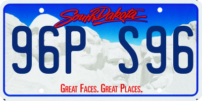 SD license plate 96PS96