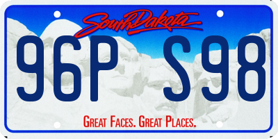 SD license plate 96PS98