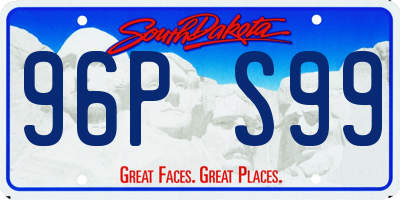 SD license plate 96PS99