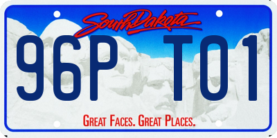 SD license plate 96PT01