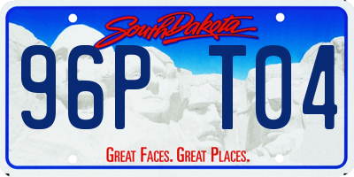 SD license plate 96PT04
