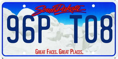 SD license plate 96PT08