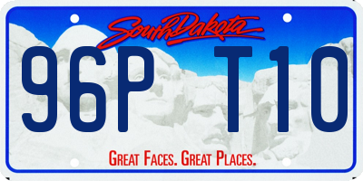 SD license plate 96PT10