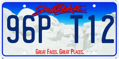 SD license plate 96PT12