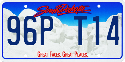 SD license plate 96PT14