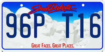 SD license plate 96PT16