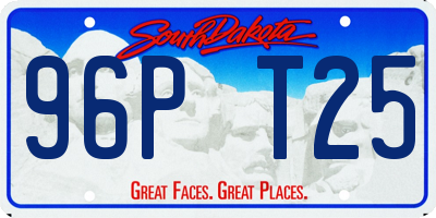 SD license plate 96PT25