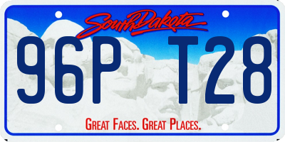 SD license plate 96PT28