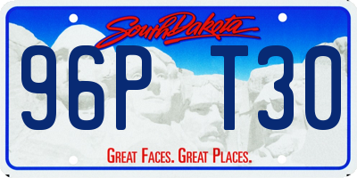 SD license plate 96PT30