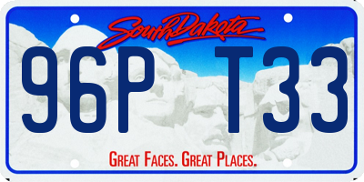 SD license plate 96PT33