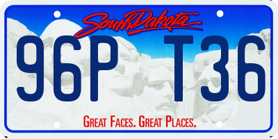 SD license plate 96PT36