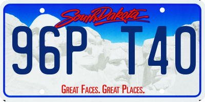 SD license plate 96PT40