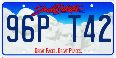 SD license plate 96PT42