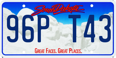 SD license plate 96PT43