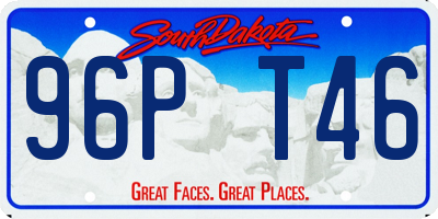 SD license plate 96PT46