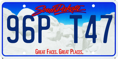 SD license plate 96PT47