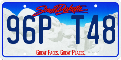 SD license plate 96PT48