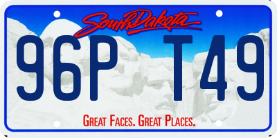 SD license plate 96PT49