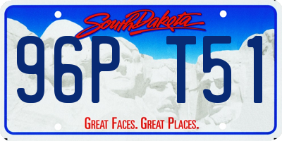 SD license plate 96PT51