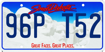 SD license plate 96PT52