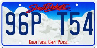 SD license plate 96PT54