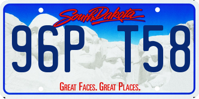 SD license plate 96PT58