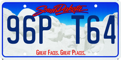 SD license plate 96PT64