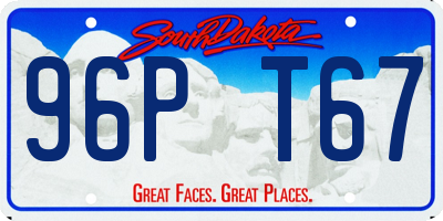 SD license plate 96PT67