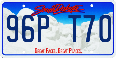 SD license plate 96PT70