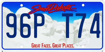 SD license plate 96PT74