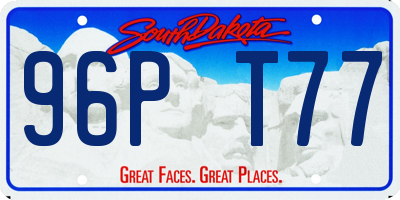 SD license plate 96PT77