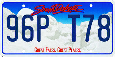SD license plate 96PT78