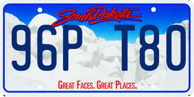 SD license plate 96PT80