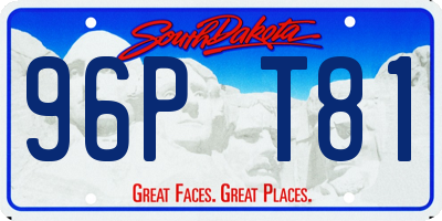SD license plate 96PT81