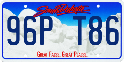 SD license plate 96PT86