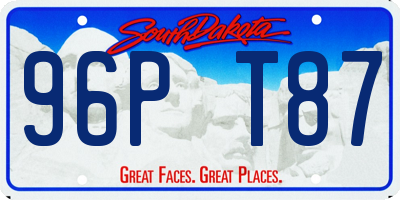 SD license plate 96PT87