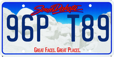 SD license plate 96PT89