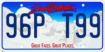 SD license plate 96PT99