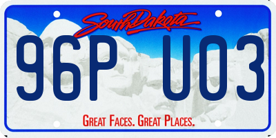 SD license plate 96PU03