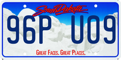 SD license plate 96PU09