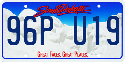 SD license plate 96PU19
