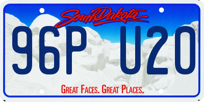 SD license plate 96PU20