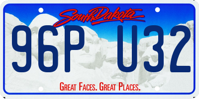 SD license plate 96PU32