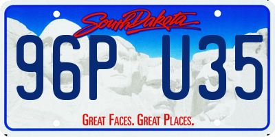 SD license plate 96PU35