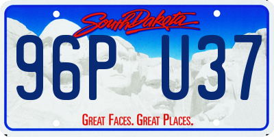 SD license plate 96PU37
