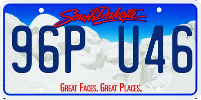 SD license plate 96PU46