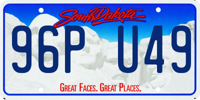 SD license plate 96PU49