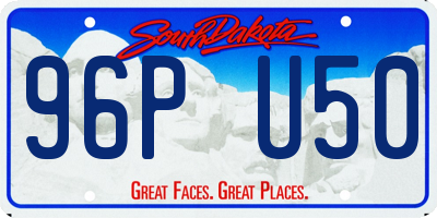 SD license plate 96PU50