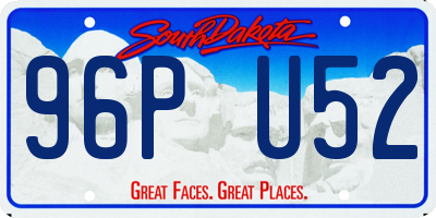SD license plate 96PU52
