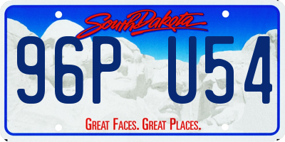 SD license plate 96PU54